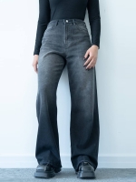 شلوار جین بگ قد 110 مشکی  کد 21777 - Image 3