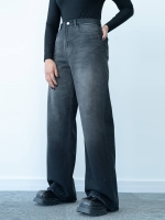 شلوار جین بگ قد 110 مشکی  کد 21777 - Image 4