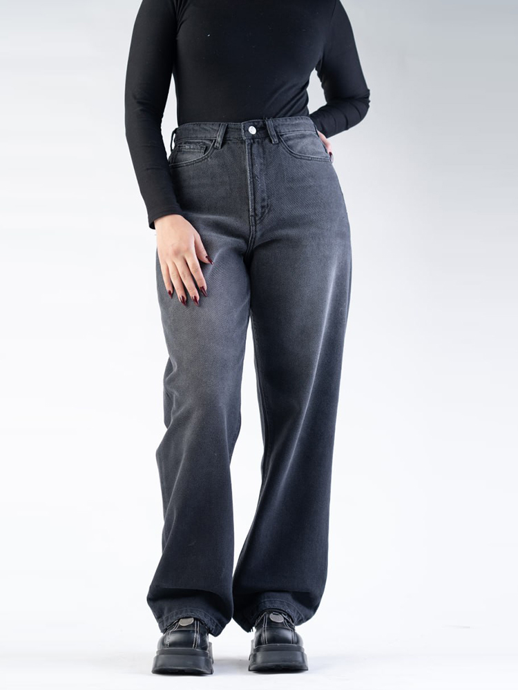 21797 (1) شلوار جین رگولار قد 110 مشکی کد 21797 - Image 1