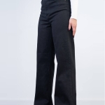 شلوار جین بگ قد 110 مشکی  کم کش کد 21868