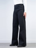 شلوار جین بگ قد 110 مشکی  کم کش کد 21868