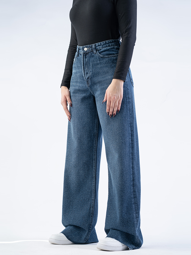 21946-(1) شلوار جین بگ قد 115 دمپا کات کد 21946 - Image 1