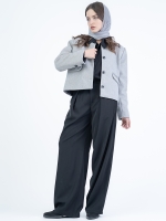 شلوار پارچه ای واید لگ پیله مثلثی قد 110 کرپ کد 2498 - Image 4