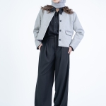 شلوار پارچه ای واید لگ پیله مثلثی قد 110 کرپ کد 2498