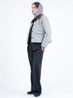 شلوار پارچه ای واید لگ پیله مثلثی قد 110 کرپ کد 2498 - Image 2