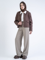 شلوار پارچه ای واید لگ قد 110 گلکسی کد 2544 - Image 2