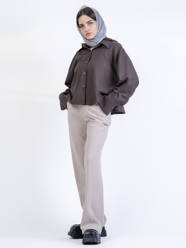 شلوار پارچه ای بگ قد 110 گلکسی کد 2545 - Image 2