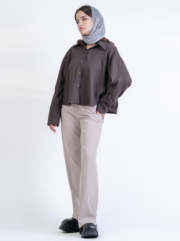 شلوار پارچه ای بگ قد 110 گلکسی کد 2545 - Image 3