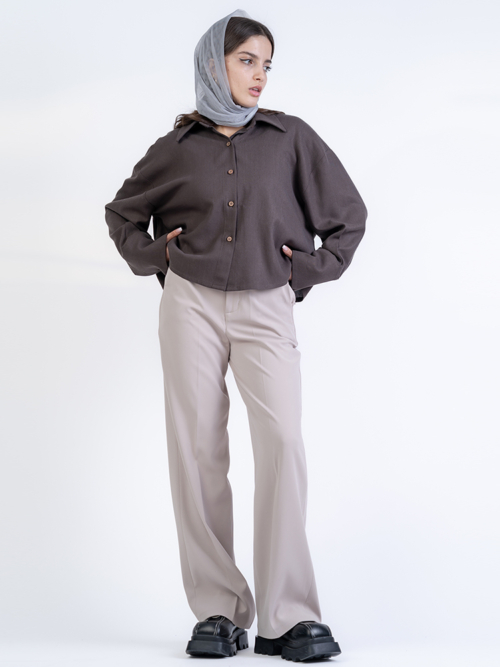 شلوار پارچه ای بگ قد 110 گلکسی کد 2545 - Image 4