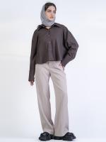 شلوار پارچه ای بگ قد 110 گلکسی کد 2545