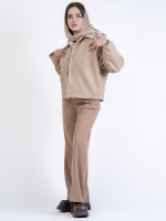 شلوار پارچه ای  بگ قد 110 گلکسی نسکافه ای کد 2631 - Image 3