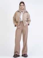 شلوار پارچه ای  بگ قد 110 گلکسی نسکافه ای کد 2631