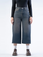 شلوار جین کراپ واید لگ قد 85 کد 21925 - Image 3
