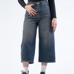 شلوار جین کراپ واید لگ قد 85 کد 21925