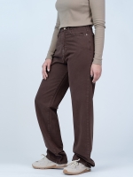شلوار کتان رگولار قد 110 قهوه ای کد 16670 - Image 3