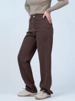 شلوار کتان رگولار قد 110 قهوه ای کد 16670 - Image 2