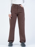 شلوار کتان رگولار قد 110 قهوه ای کد 16673 - Image 3