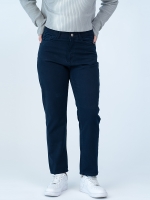 شلوار کتان استریت قد 90 سرمه ای کد 16849 - Image 3