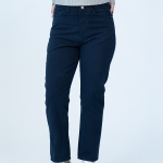 شلوار کتان استریت قد 90 سرمه ای کد 16849