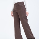شلوار کتان بگ قد 110 قهوه ای کد 16866