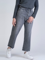 شلوار جین رگولار قد 90 مشکی کد 20396