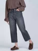 شلوار جین رگولار قد 90 مشکی کد 20399
