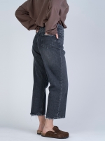 شلوار جین رگولار قد 90 مشکی کد 20399 - Image 2