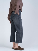 شلوار جین رگولار قد 90 مشکی کد 20399 - Image 3