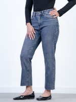 شلوار جین استریت قد 90 دمپا کات کد 20735