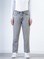 شلوار جین استریت قد 90 دمپا کات کد 20739