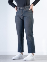 شلوار جین استریت قد 90 دمپا کات کد 20740