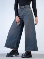 شلوار جین فول بگ کراپ قد 90 کد 21104 - Image 3