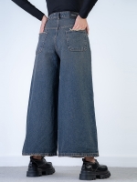 شلوار جین فول بگ کراپ قد 90 کد 21104 - Image 2