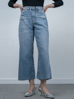 شلوار جین بگ قد 90 دمپا کات کد 21302