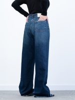 شلوار جین بگ قد 110 دمپا بشکاف کد 21443 - Image 2