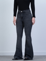 شلوار جین بوت کات قد 110 مشکی کش کد 21474