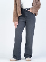 شلوار جین بگ قد 110 مشکی کم کش کد 21485