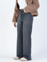 شلوار جین بگ قد 110 مشکی کم کش کد 21486 - Image 3