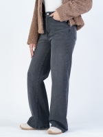 شلوار جین بگ قد 110 مشکی کم کش کد 21490 - Image 3