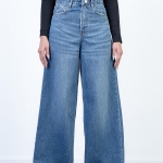 شلوار جین شیپد واید لگ قد 110 کد 21519