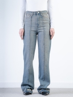 شلوار جین فلرلاین دمپا بشکاف قد 110 کد 21537 - Image 3
