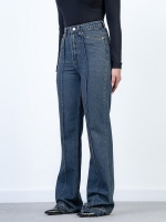 شلوار جین فلرلاین دمپا بشکاف قد 110 کد 21540