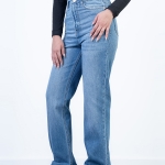 شلوار جین فلر دمپا بشکاف قد 110 کد 21553