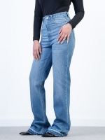 شلوار جین فلر دمپا بشکاف قد 110 کد 21553