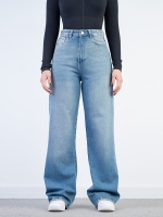 شلوار جین بگ قد 110 کم کش کد 21596 - Image 3