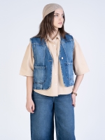 وست جین بدون یقه کد 21610 - Image 6