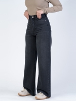 شلوار جین بگ قد 110 مشکی کد 21634