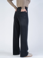 شلوار جین بگ قد 110 مشکی کد 21634 - Image 2
