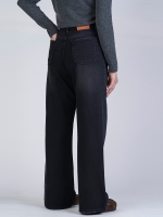 شلوار جین بگ قد 110 مشکی کد 21635 - Image 2