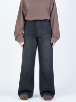 شلوار جین بگ قد 110 مشکی کد 21772 - Image 3